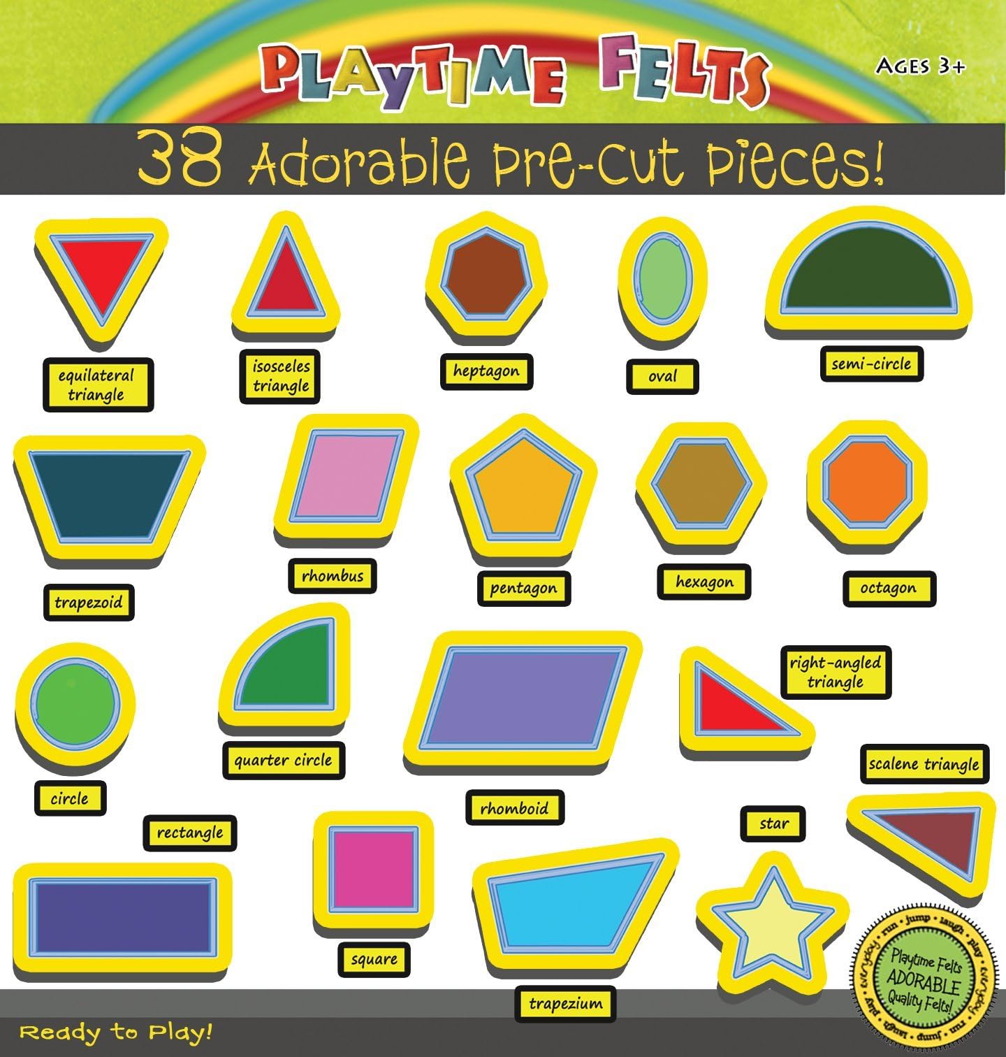Fun Felt Shapes - Felt Figures for Flannel Board - Precut