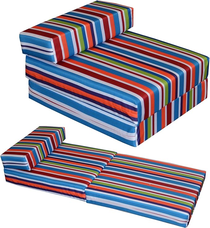 STANDARD CHAIRBED Kids Single Chair Z bed Guest Childrens Futon (Blue