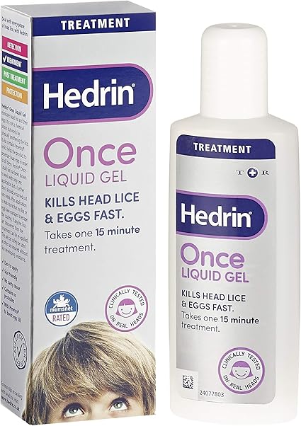Hedrin Once Liquid Gel Head Lice Treatment Nits Treatment Kills