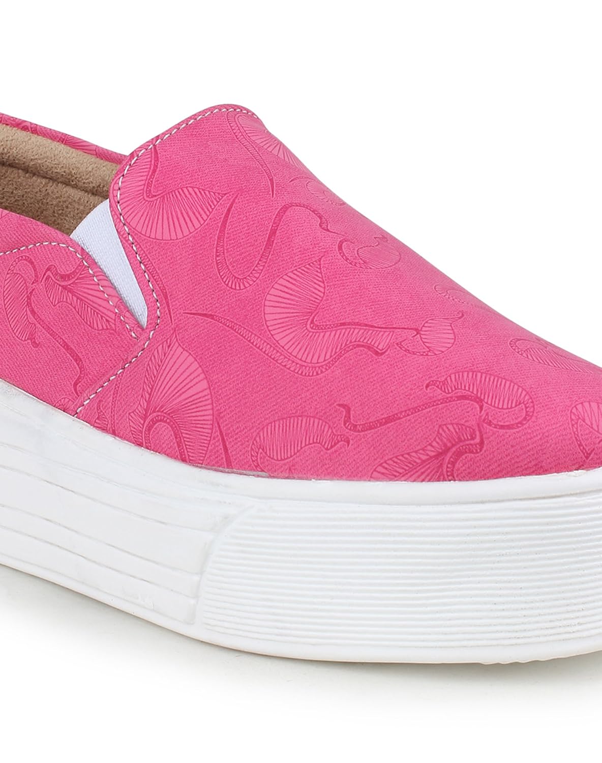 zapatoz womens fabric pink color casual shoe
