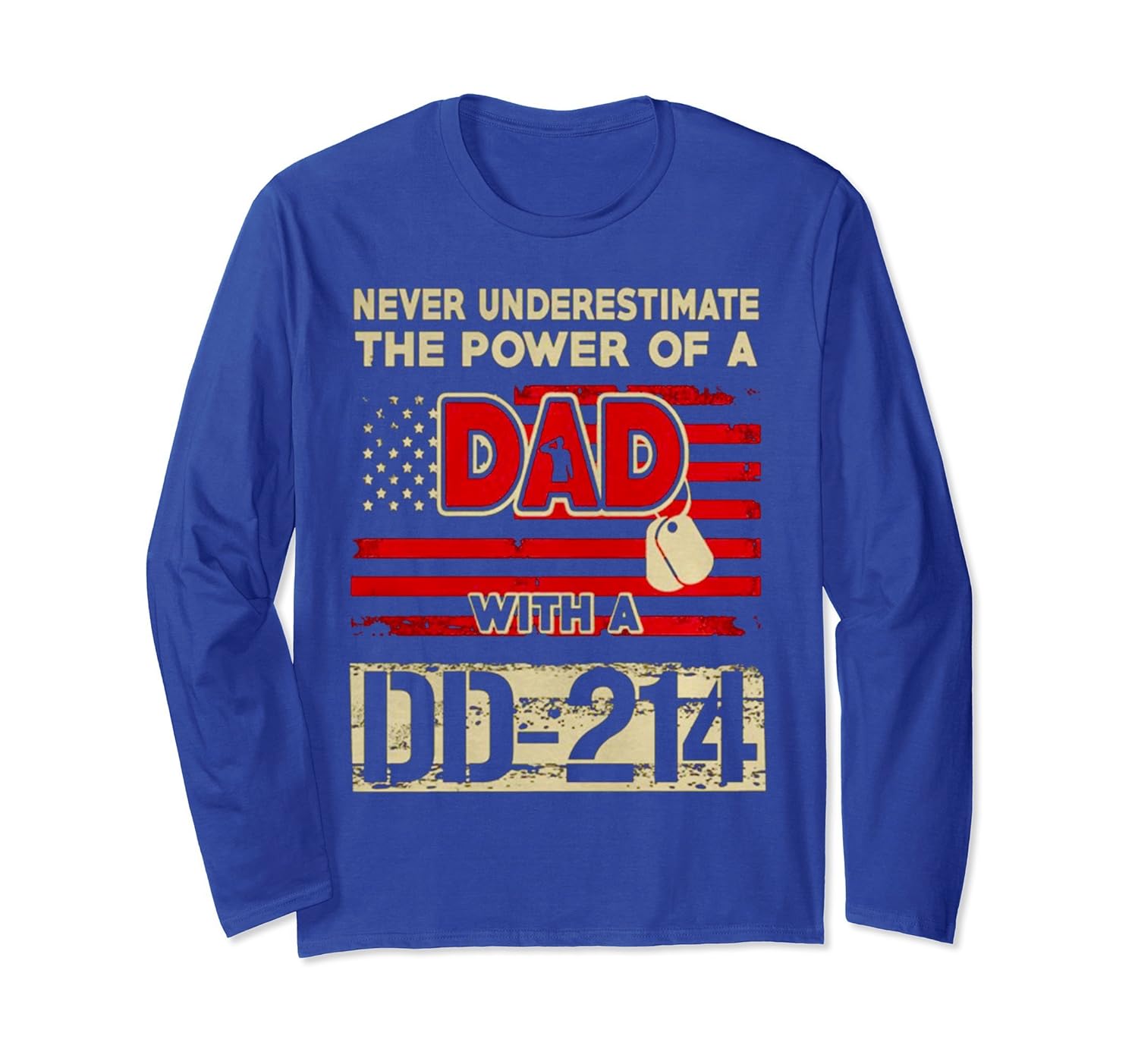 Veteran Dad With A DD214 Long Sleeve T Shirt-anz