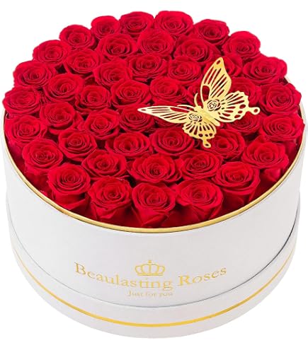 8 Roses éternelles Préservées - Ne Fanent Pas, Sans Entretien - Décoration Maison, Cadeau Romantique