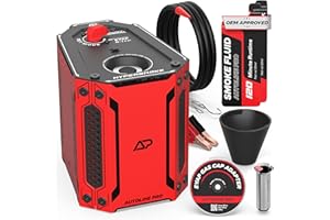 AutoLine Pro HyperSmoke™ Automotive Smoke Machine EVAP Vacuum Leak Tester – Adjustable Pressure – OEM Approved Smoke Fluid – Built-in Air Compressor Motor – Includes Cone and Gas Cap EVAP Adapter.