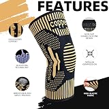 Lusenone Copper Knee Support 2 Pack for Men Women - Compression Sleeve view 2