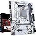 B760M-D4-B Compact High-End LGA1700 DDR4 Motherboard Supporting 12th/13th Gen CPUs, Exceptional Connectivity and Efficient Power Transfer (White Edition)