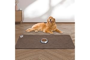 YUZSHIN Large Pet Feeding Mat, Absorbent Quick Dry Dog Mat for Food and Water Bowl, Non Skid Cat Bowl Mat, No Stains Quick Dry for Pet Water Dispenser Pet Supplies for Messy Drinkers