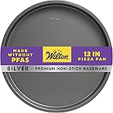 Wilton Silver Non Stick 12 in. Pizza Pan, Stainless Steel Bakeware, Made without PFAS