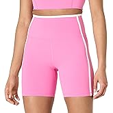 Amazon Essentials Women's Active FormFlex Buttery Soft High Waist 6" Biker Shorts with Contrast Trim