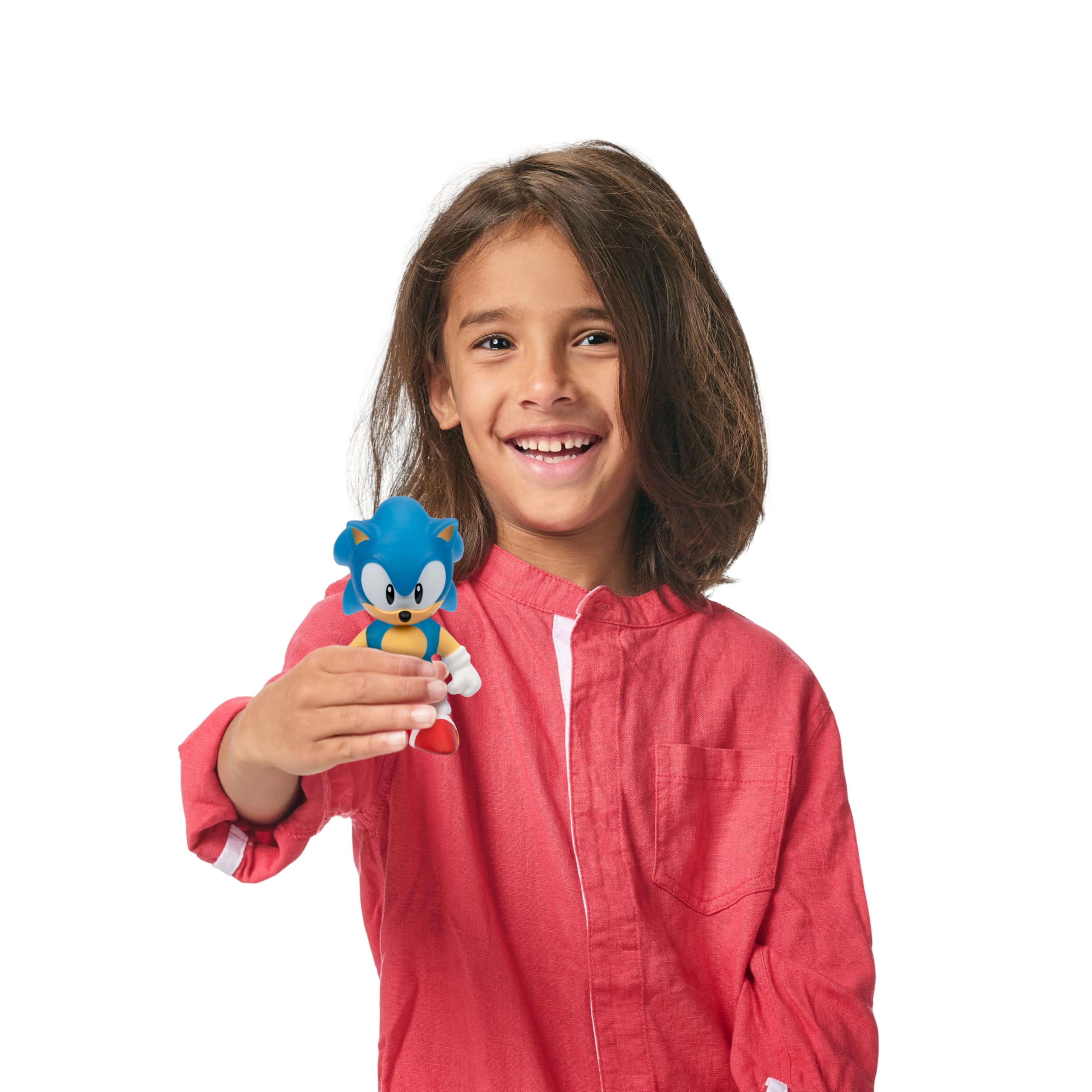 Heroes of Goo Jit Zu Sonic The Hedgehog, Speed Surge Sonic, Powered Up with Glow Surge Giving Him Glow-in-The-Dark Powers, Squishy, Stretchy Filling, Stretch Him Up to 3 Times His Size