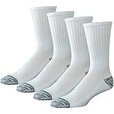 Amazon Essentials mens Cotton Breathable Cushioned Performance Work Crew Sock