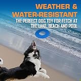 Nerf Dog Rubber Tire Flyer Toy 10 Inch Blue Flying Disc for Medium Large Dogs view 4