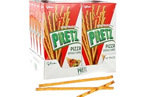 THE HAMPTON CANDY COMPANY Pretz Pizza Flavored Baked Stick, 1.09 oz (Pack of 10), Baked Snack Sticks, Biscuit Sticks