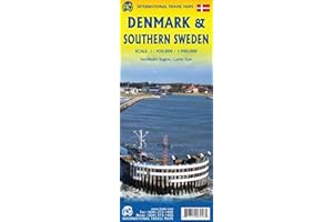 Denmark and Southern Sweden Travel Reference Map 1:450K/900K