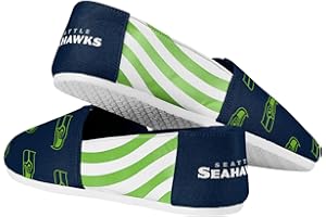 FOCO Women's NFL Team Logo Ladies Fashion Slip On Canvas Shoes