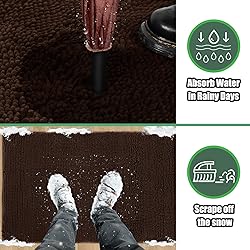 IM HOME Durable Chenille Absorbent Door Mat Indoor