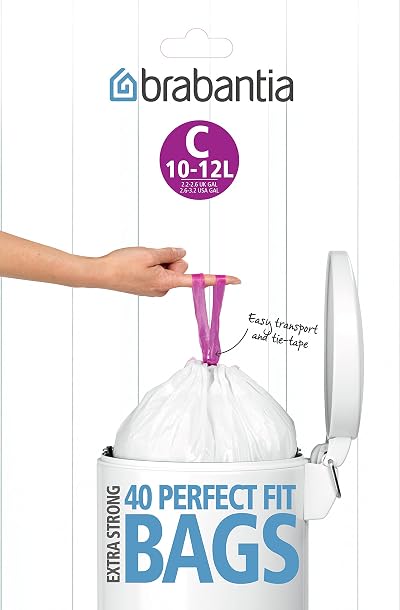 Brabantia Bin Liner C 10-12 L 40 Bags Pedal Bin Plastic Liners