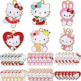 Anjulery 36 Pieces Enamel Cat Charms for Jewelry Making - Cute Kitty Charm for Bracelets Necklaces Earrings Pendants Crafts (36Pcs K6B)