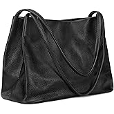 Kattee Leather Tote Bags for Women, Casual Shoulder Hobo Purses and Handbags, Top Magnetic Snap Closure