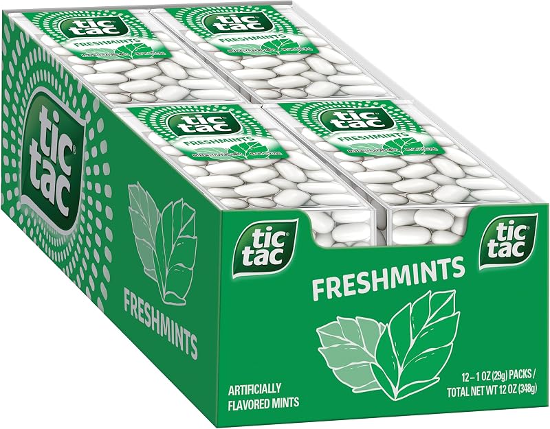 Tic Tac Mints Freshmints 12 Count Brand Tic Tac Sugar Candy Gluten Free