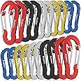 Pullther fishing Aluminum Carabiner Clips- Set of 20,Carabiner Clip 2 inch,Corrosion-Resistant,Lightweight,Ideal for Outdoor Sports,Hiking,Camping,Fishing.