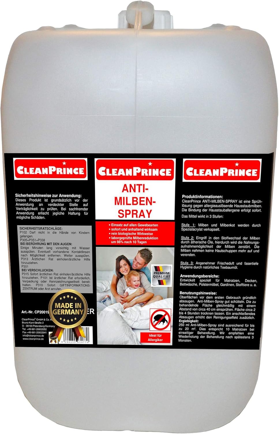 CleanPrince Nikotin-Entferner Reiniger 5 Liter Konzentrat Sprühreiniger (Konzentrat