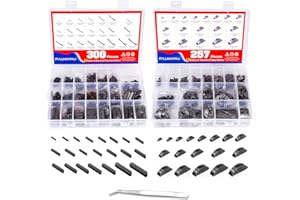 FullMayPro 557PCS Metric Woodruff Key Assortment Kit in 40 Most Popular Sizes, Include 257PCS Woodruff Half Moon Key, 300PCS Round Ended Feather Key for Fasteners Mechanical Industry Crankshaft