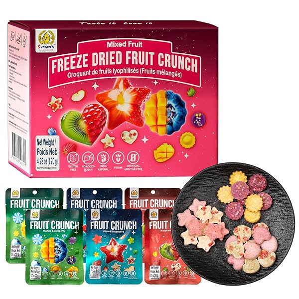 SUNGIVEN FREEZE DRIED FRUIT CRISPS CRUNCH MIXED FRUIT...