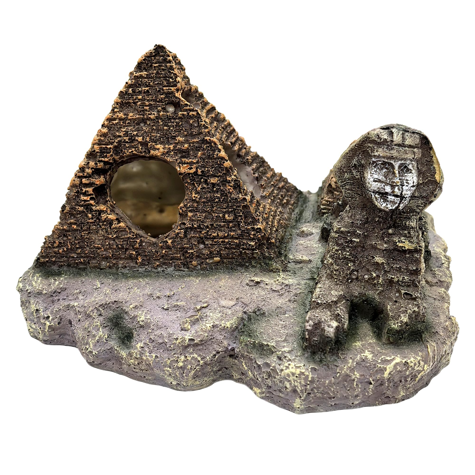 M2cbridge Aquarium Decor Castle Shipwreck Ornament Underwater Landscape(Egyptian Pyramid)