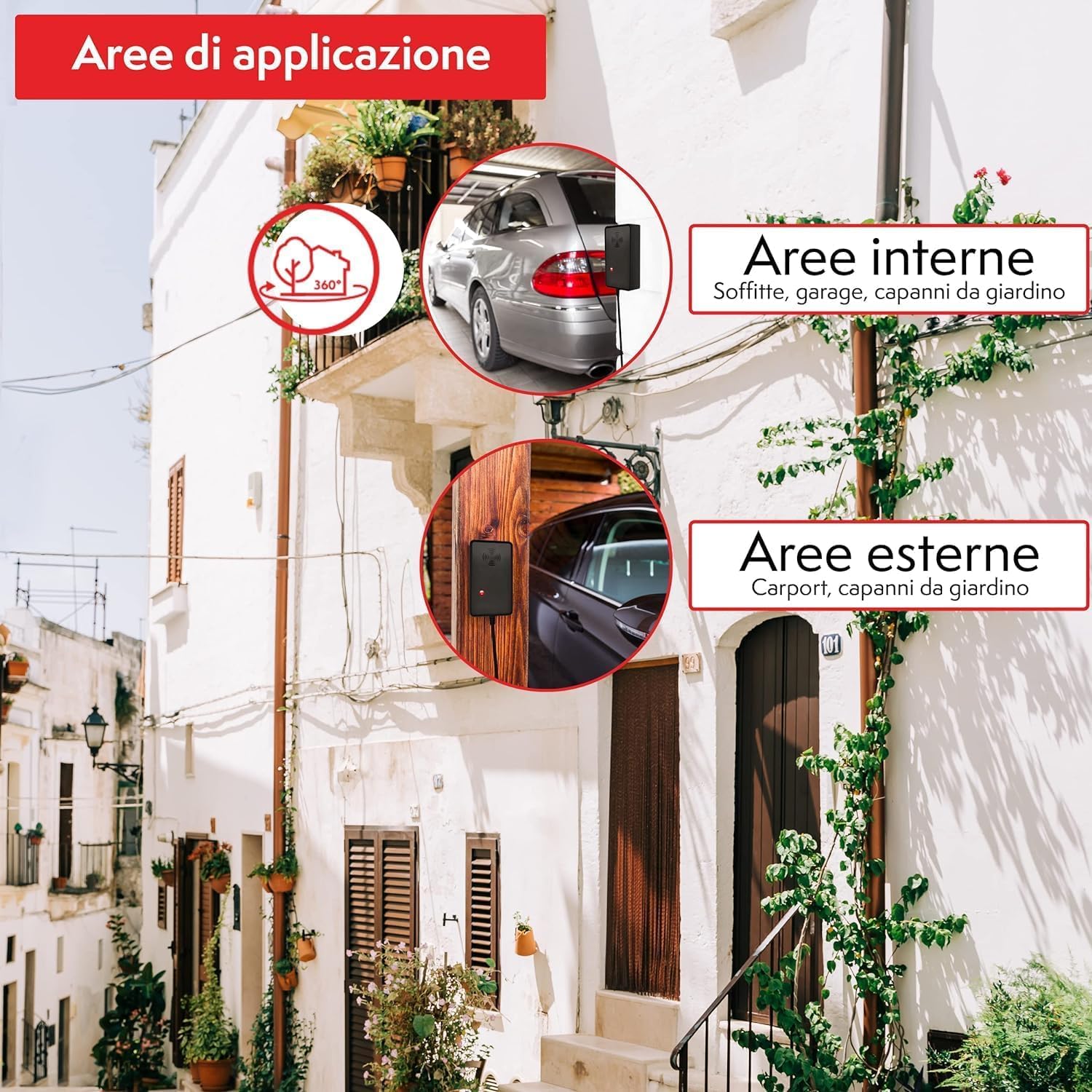 PATTLER ® Kun Repeller with Plug - 60 m² | Kun Repeller, Attic, Home, Garden, Garage, Electrical Outlet Connection, Ultrasonic Kun Repeller, Ultrasonic Attic, 2