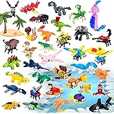 CASRRA 36 Packs Small Animal Mini Building Blocks Set Party Favors for Kids 4-8, Goodie Bags Stuffers for Kid, Prize Box Toys for Kids Classroom