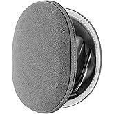 Geekria Shield Headphones Case Compatible with JBL Tune 750NC, Live 770NC/650BTNC, Replacement Hard Shell Travel Carrying Bag with Cable Storage (Microfiber Grey)