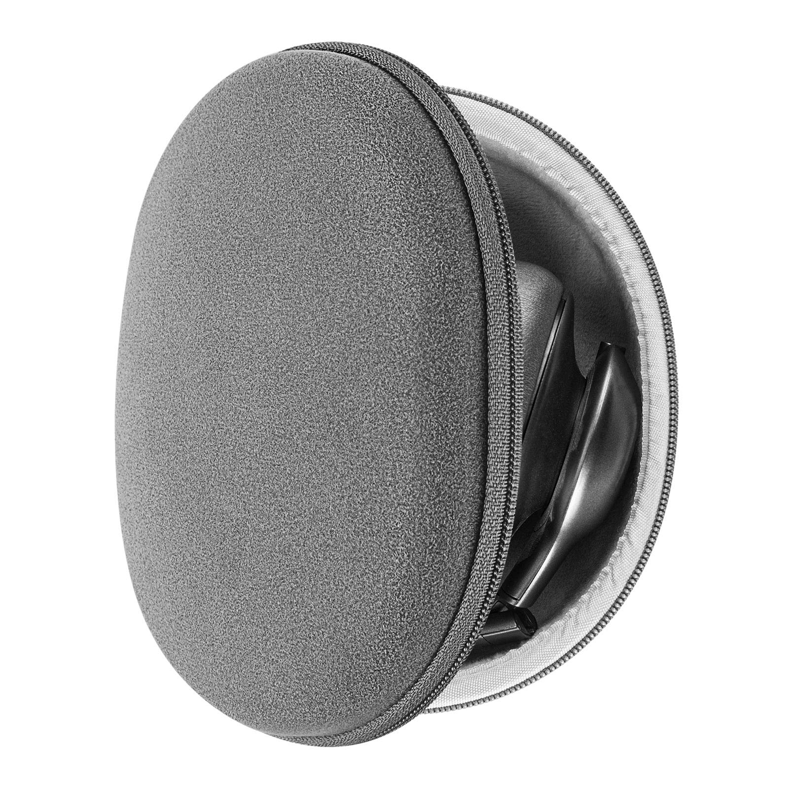 Geekria Shield Headphones Case Compatible with JBL TUNE 750NC, Live 770NC/650BTNC, Replacement Hard Shell Travel Carrying Bag with Cable Storage (Microfiber Grey)