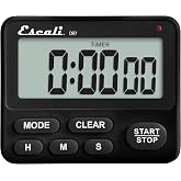 Escali Extra Loud Display Digital Kitchen Timer with Clock Mode, Recall Timer Magnetic Back