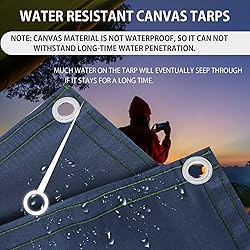 FoundGo Canvas Tarp 10'*16' Heavy Duty Water