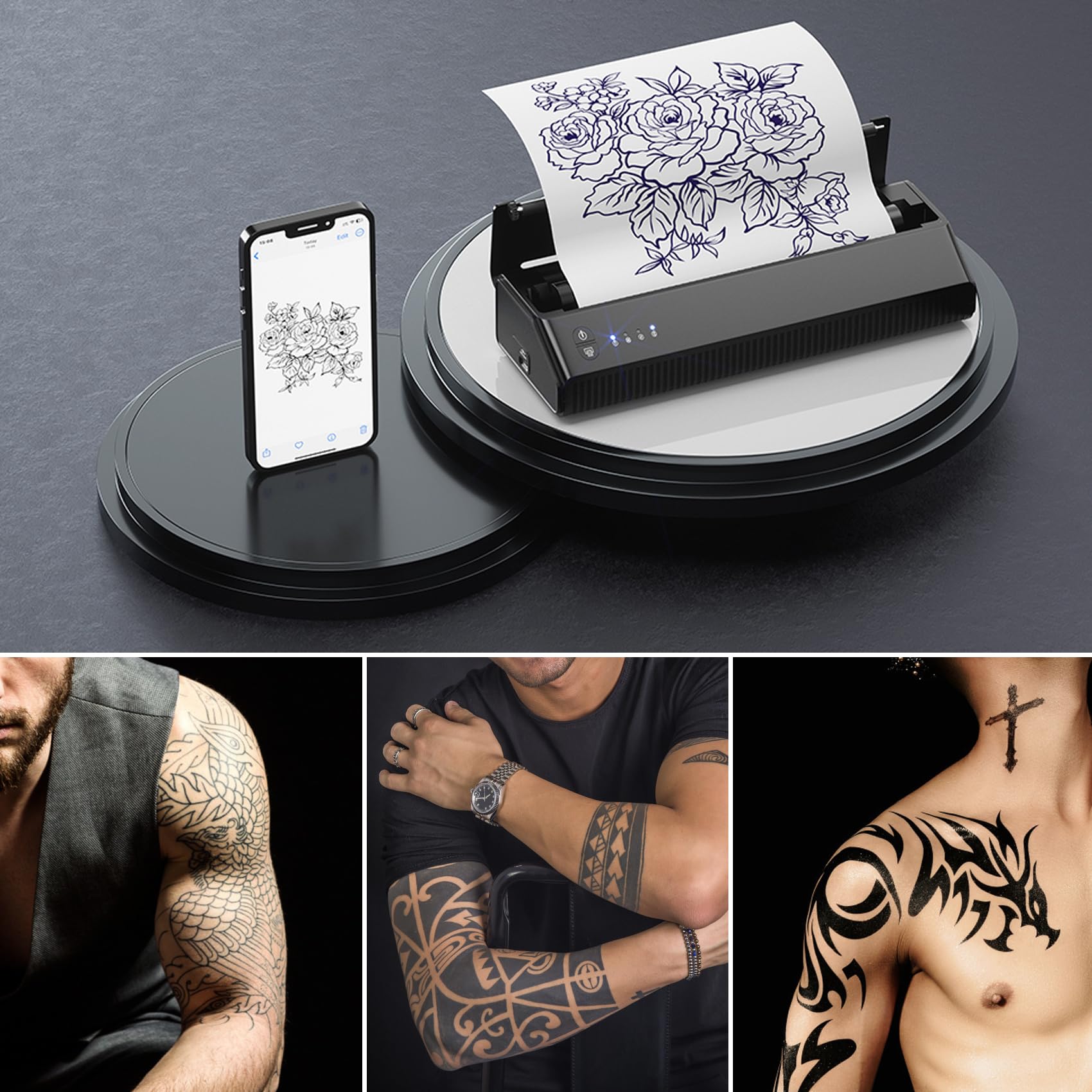 Tattoo Transfer Paper, 50 Sheets Tattoo Stencil Paper, Stencil Paper for Tattooing - A4 Size, 4 Layers Thermal Transfer Paper DIY Tattoo (50PCS)
