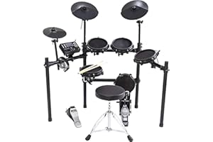 ZHRUNS Electronic Drum Kit with Mesh Head 8 Piece, Drums Mesh Kit with Iron Metal Assemble Rack and Drum Throne, 300 Sounds 3