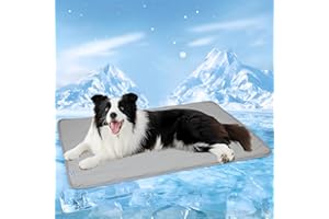 ZAKAPAWS Cooling Blanket for Dogs - Q-MAX>0.4 Waterproof Pet Throw Blanket Bed Cover, Non-Slip Dog Blankets for Couch Protector, Washable Furniture Cover for Summer, Grey,30x40