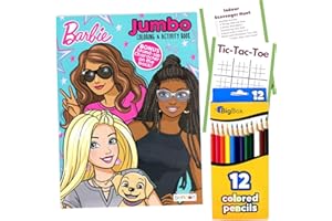 Luti Barbie Coloring Book Set Bundle with 1 Coloring Books, 12 Coloring Pencils, Indoor Scavenger Hunt, and Activities