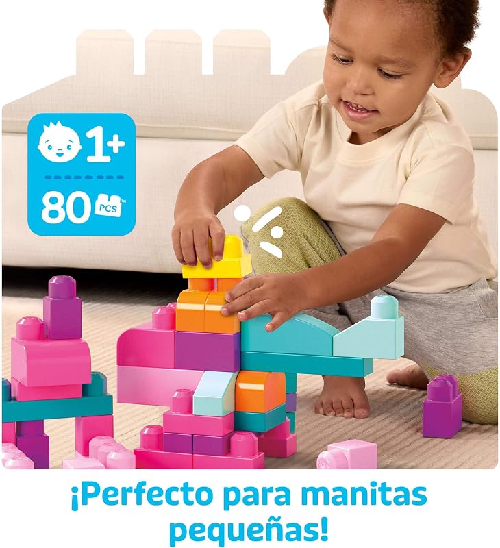 First Builders Bolsa Grande de 80 Bloques, Rosa