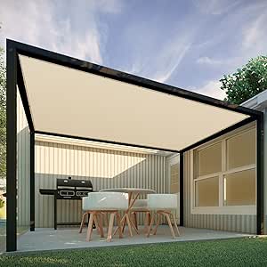 Amazon Com Patio Paradise 14 X 18 Straight Edge Sun Shade Sail Beige Rectangle Outdoor Shade Cloth Pergola Cover Uv Block Fabric Custom 3 Year Warrenty Patio Lawn Garden