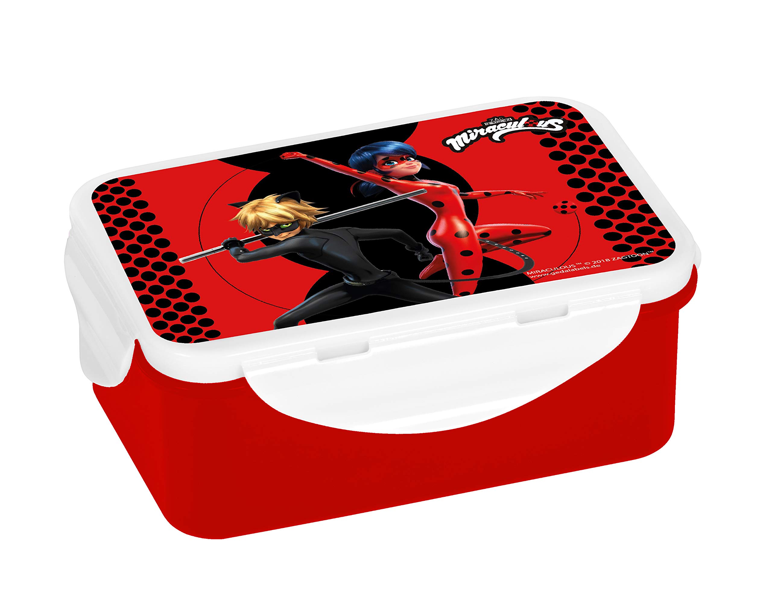 Miraculous 13007, Lunch Box, Plastic, Black/red