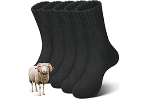 sellto 5 Pairs Merino Wool Socks for Men Warm Hiking Socks Wool Winter Socks