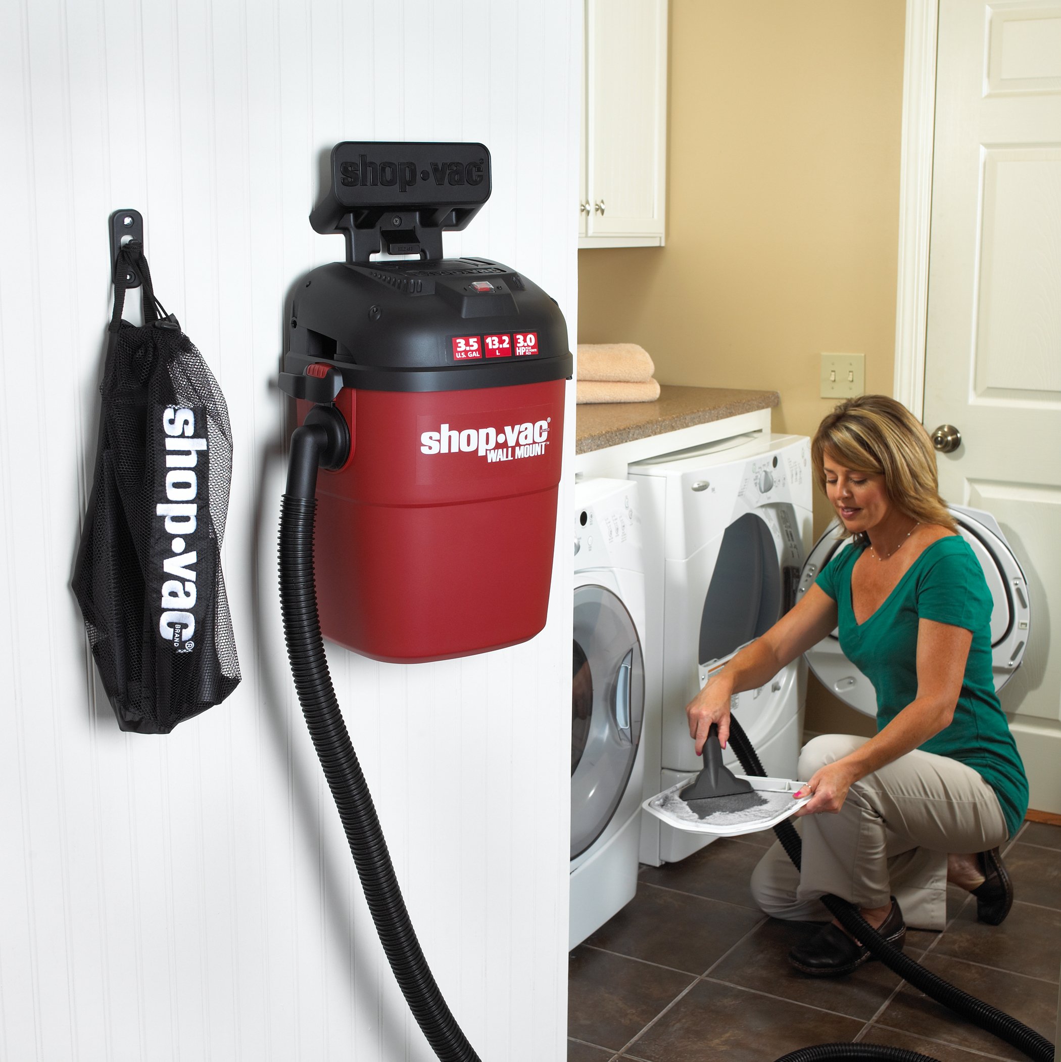 ShopVac 3940100 3.5Gallon 3.0Peak HP Wall Mount Wet/Dry Vacuum