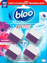 Bloo 3in1 Toilet Blocks Pack of 4 Limescale Remover Fresh Flowers