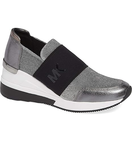 michael kors silver glitter sneakers