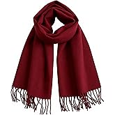 Mawjom Winter Scarf for Women Men Cold Weather - Soft Warm Shawls Scarves with Tassels 27"x79"