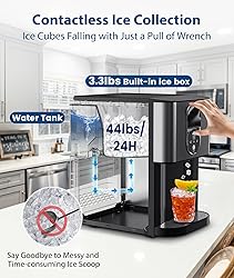 Joy Pebble Nugget Ice Maker Dispenser, Self