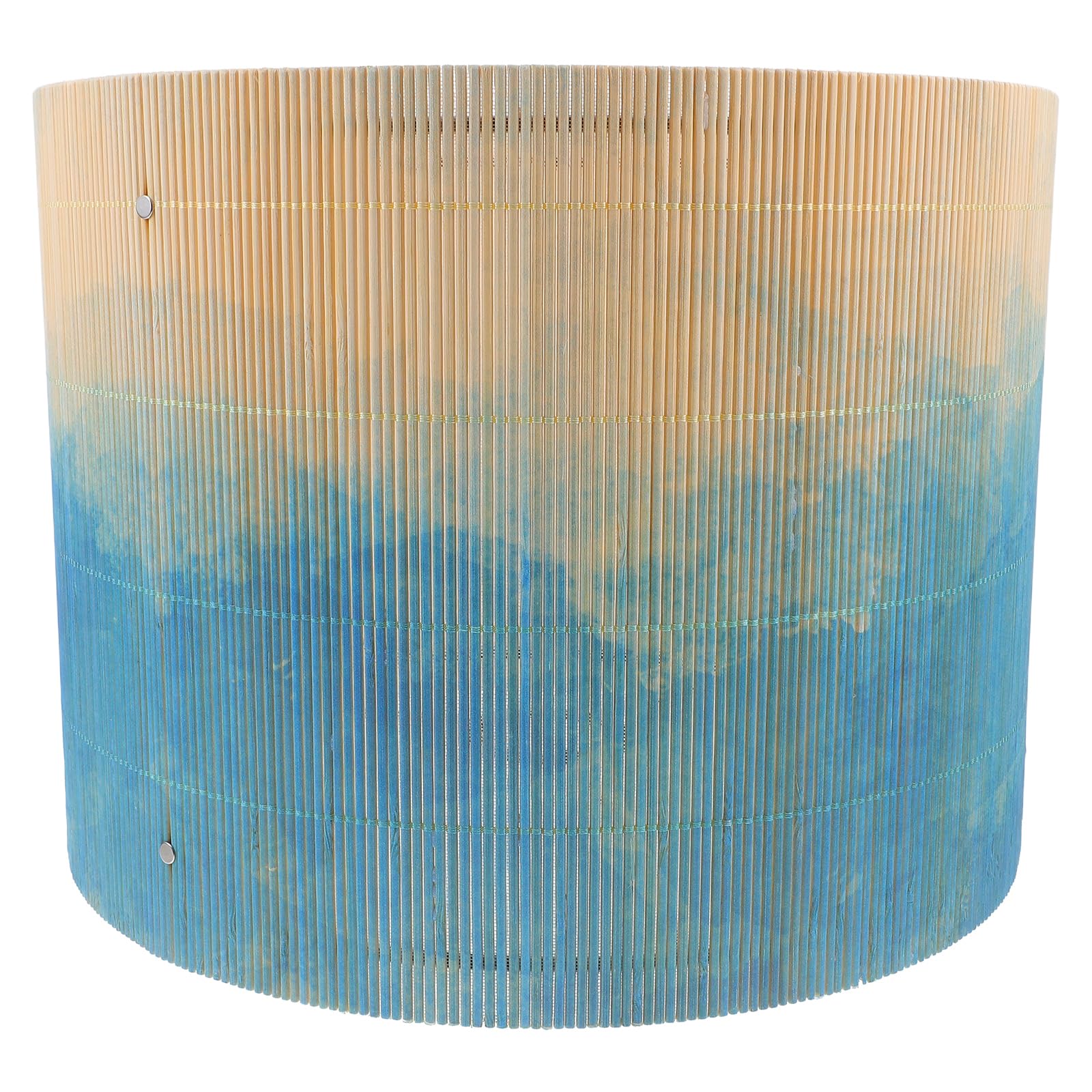 TOYANDONA Bamboo Lampshade 11.81X11.81X9.06In Hanging Light Shade for Table Floor and Pendant Lamps Decorative Light Fixture with Watercolor Print for Home Ambience