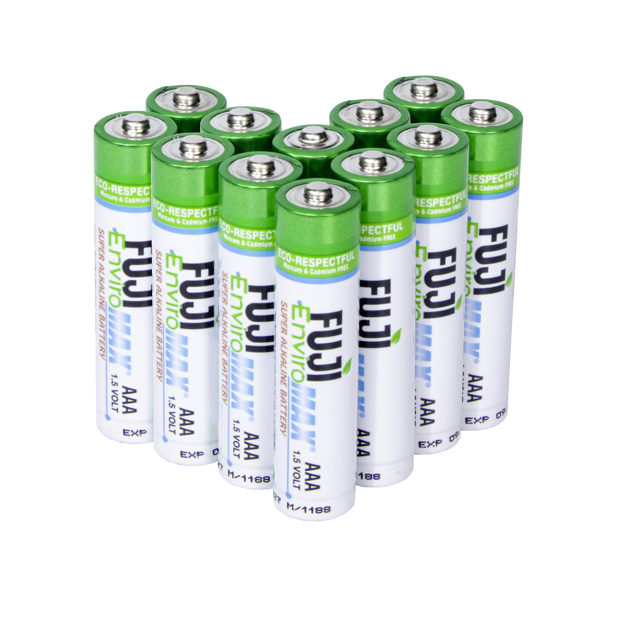 Fuji Enviromax 1.5V Super Alkaline AAA Batteries - No Harmful PVC & Heavy Metals, Long Lasting, Powerful, Triple AAA Batteries (Pack of 12)