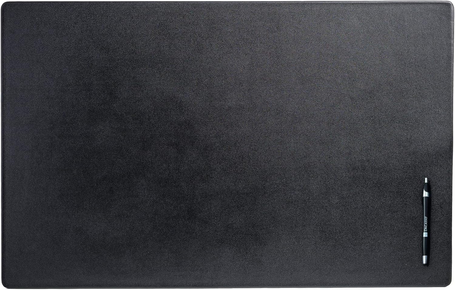 Dacasso Black Leather Desk Mat, 30-Inch by 19-Inch: Home & Kitchen